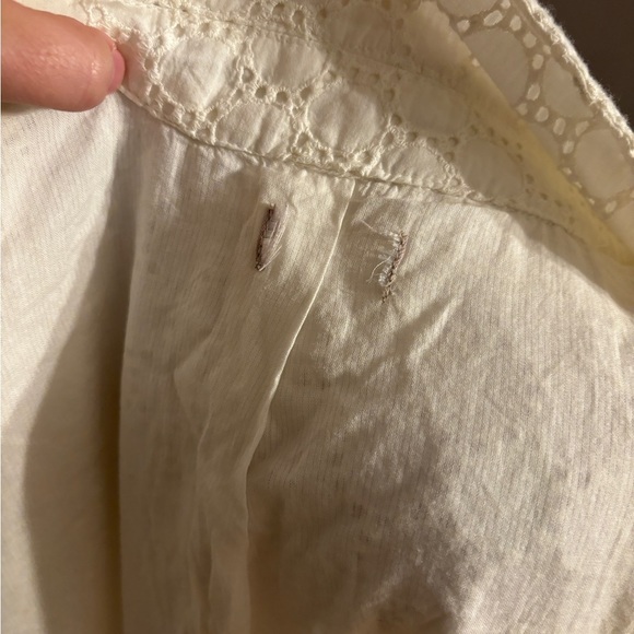 Chico’s Eyelet Topper With Embellished Trim - Picture 7 of 9